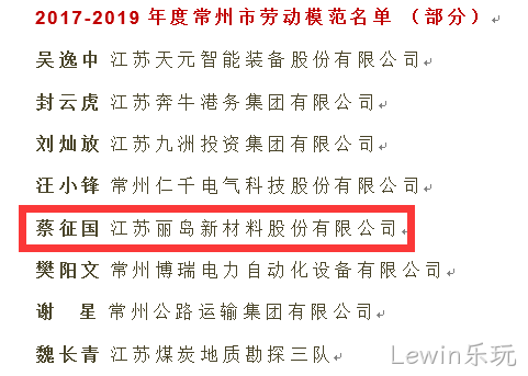 点赞--Lewin乐玩荣获“江苏省五一劳∷动奖”